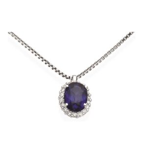 Collana DonnaOro in oro diamanti e zaffiro