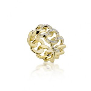 ANELLO MEDITERRANEO IN ARGENTO DORATO