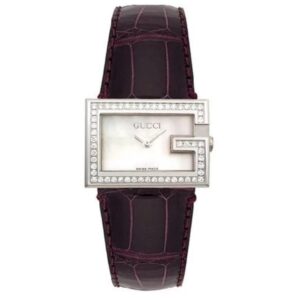 Orologio Gucci in pelle borgogna