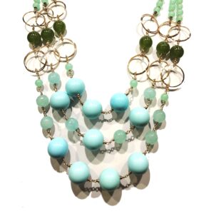 Collana Giadan Isabel con crisoprasio e turchese
